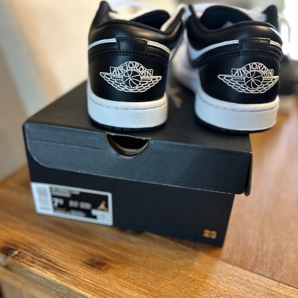 Jordan Black and White Athletic Shoes